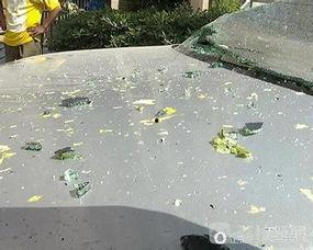 路边女人砸车吃瓜,女子砸车吃瓜引发围观