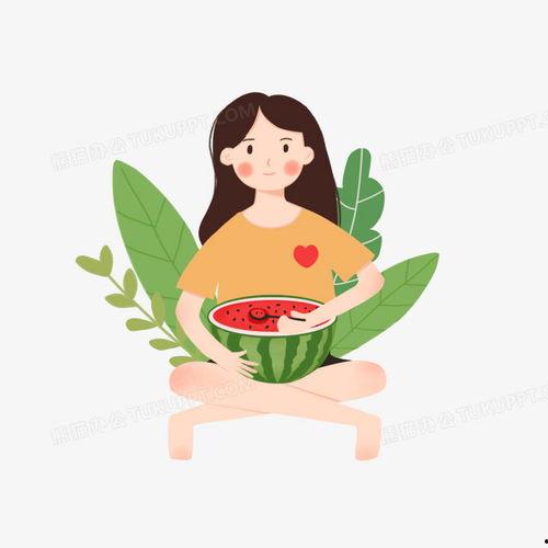 吃瓜少女画,揭秘流行插画背后的故事